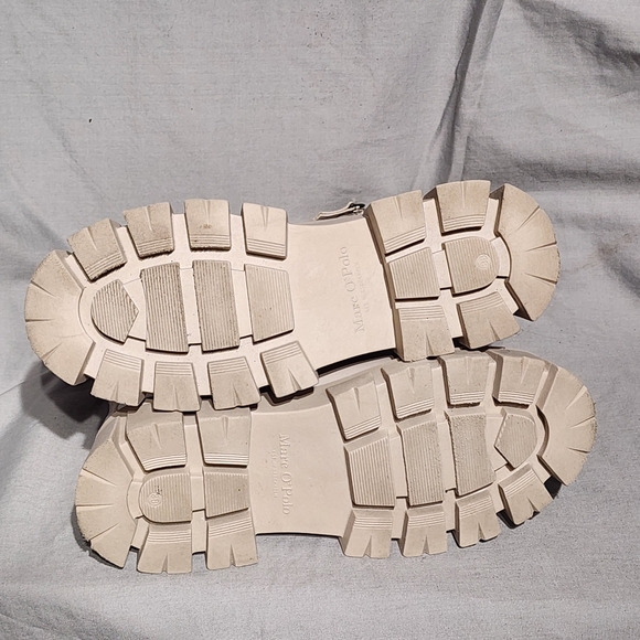 MARC O'POLO Gray Leather Mid-Calf Boots with Chunky Platform Soles, size 38 - Picture 9 of 10